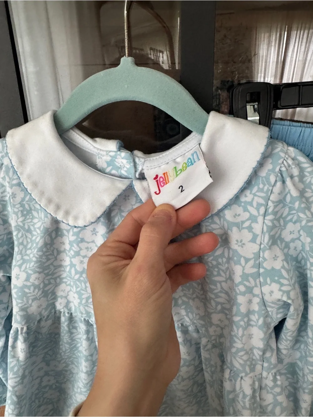 Jellybean floral set long sleeve top dress peterpan collar shorts ruffle toddler